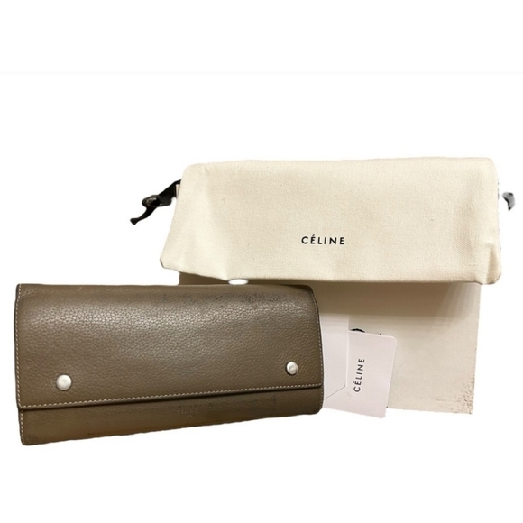 CELINE Taupe Long Wallet Authentic and full inclusive. WALLET, box, dustbag - Picture 8 of 8